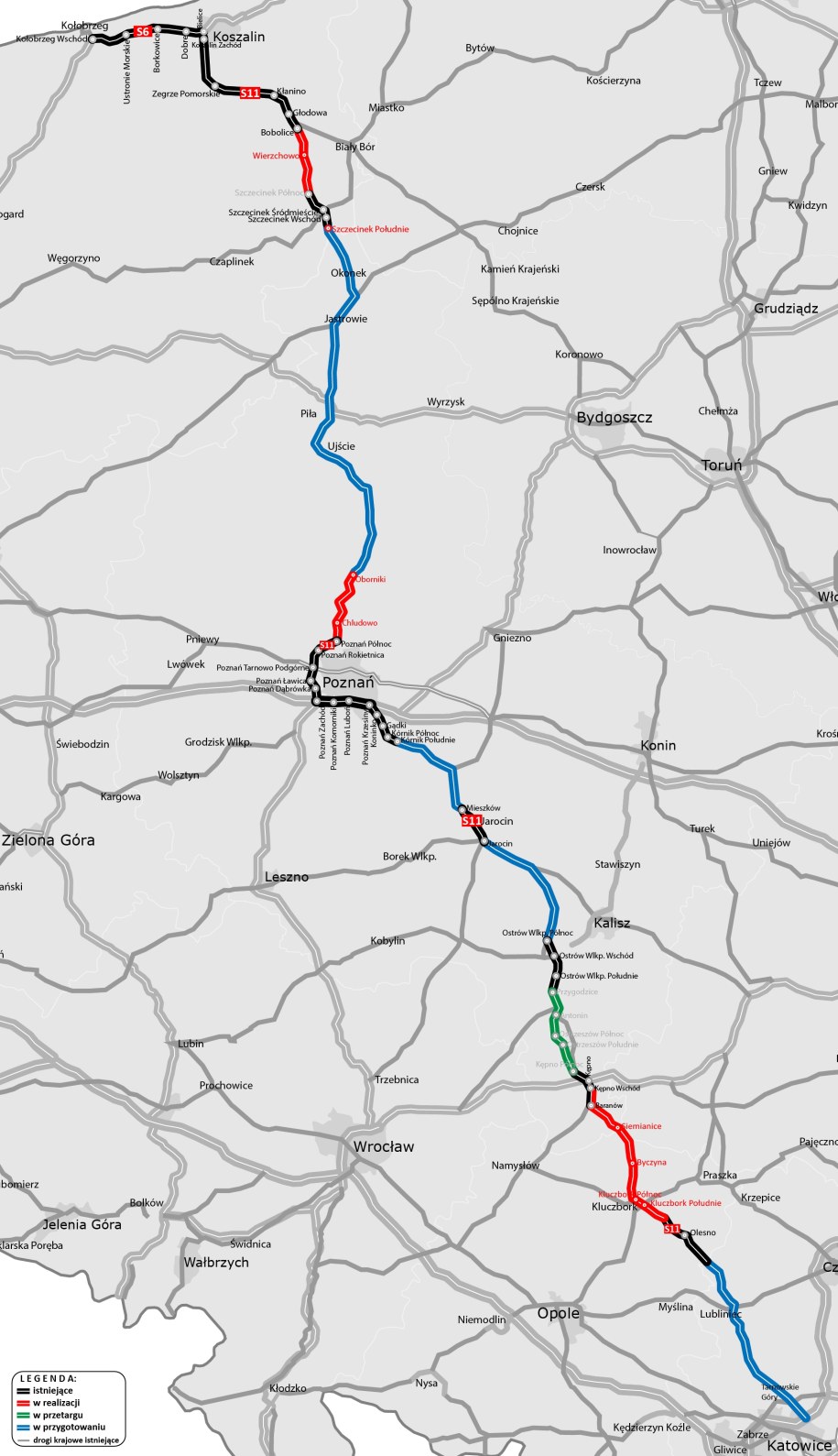 Droga ekspresowa S11 – stan realizacji /GDDKiA /Materiały prasowe