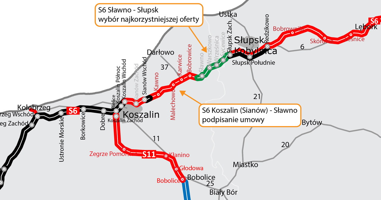 Droga ekspresowa S6 umożliwi sprawne przemieszczanie się wzdłuż wybrzeża Bałtyku /GDDKiA