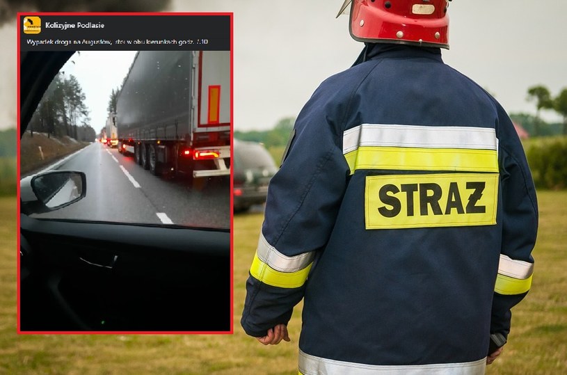 Droga Krajowa nr 8 na odcinku Białystok - Augustów jest nie przejezdna w wyniku wypadku ciężarówek /Pixabay/Kolizyjne Podlasie /