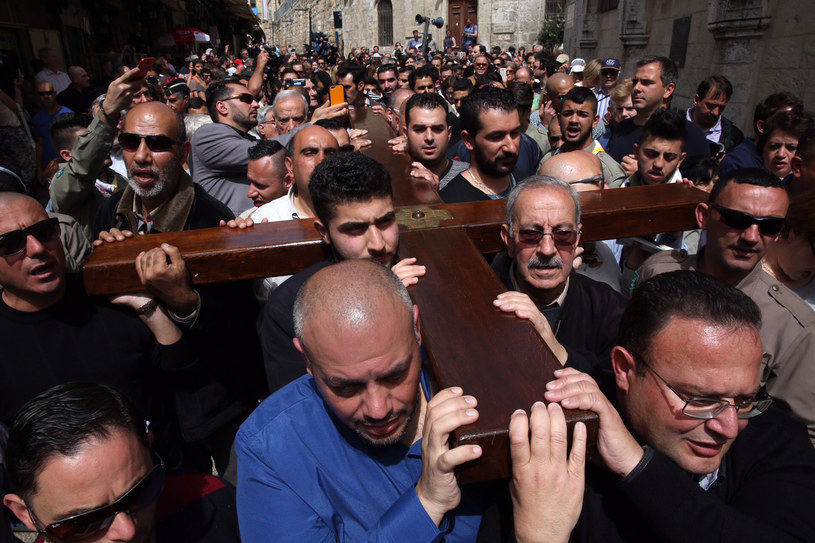 Droga krzyżowa w Jerozolimie /AFP