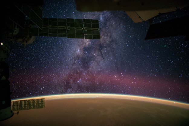 Droga Mleczna widoczna z Miedzynarodowej Stacji Kosmicznej /NASA/Reid Wiseman /Materiały prasowe