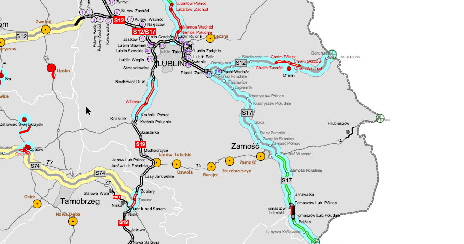 Droga S17 ma prowadzić do granicy, a dziś kończy się niedaleko za Lublinem /GDDKiA