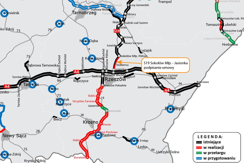Droga S19 pod Rzeszowem zyska drugą nitkę. 14 km trasy powstanie w 4 lata