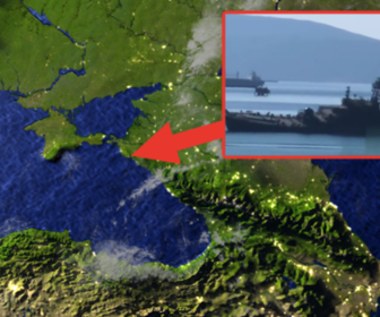 Dron kamikaze trafił w rosyjski okręt desantowy. Jest nagranie