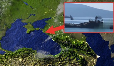Dron kamikaze trafił w rosyjski okręt desantowy. Jest nagranie