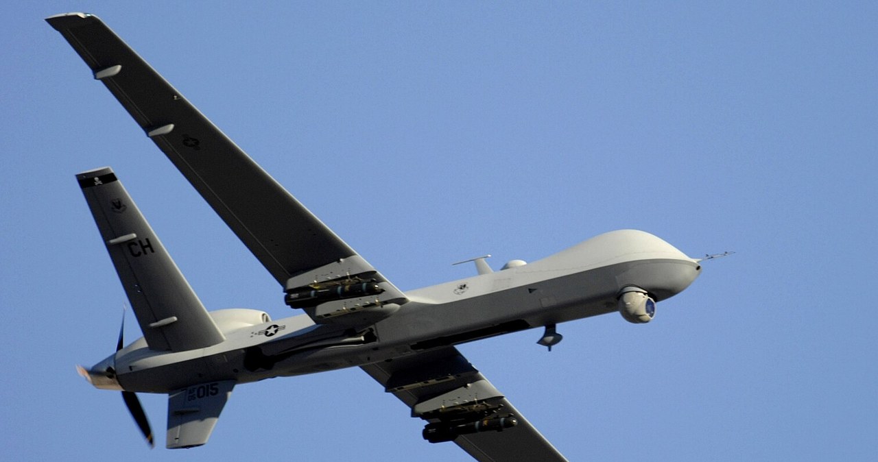 Dron MQ-9 Reaper. Używane są od lat na Bliskim Wschodzie a od wybuchu wojny na Ukrainie zintensyfikowały się ich patrole nad Morzem Czarnym. /U.S. Air Force/Public domain /Wikimedia