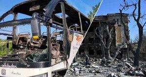 Dron uderzył w autobus pasażerski. Tragedia w Donbasie