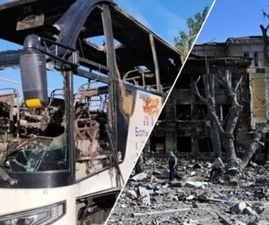 Dron uderzył w autobus pasażerski. Tragedia w Donbasie
