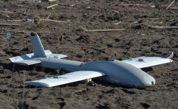 Dron zabawka okazał się maszyną wojskową Rosjan. Trafił na przyczepkę