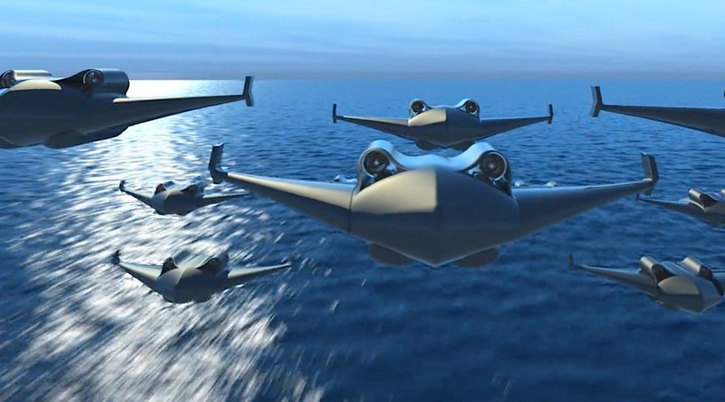 Drony Walkiria będą mogły wylądować w każdym terenie, a potem zamienić się w poduszkowiec / foto: Valkyrie Systems Aerospace /domena publiczna