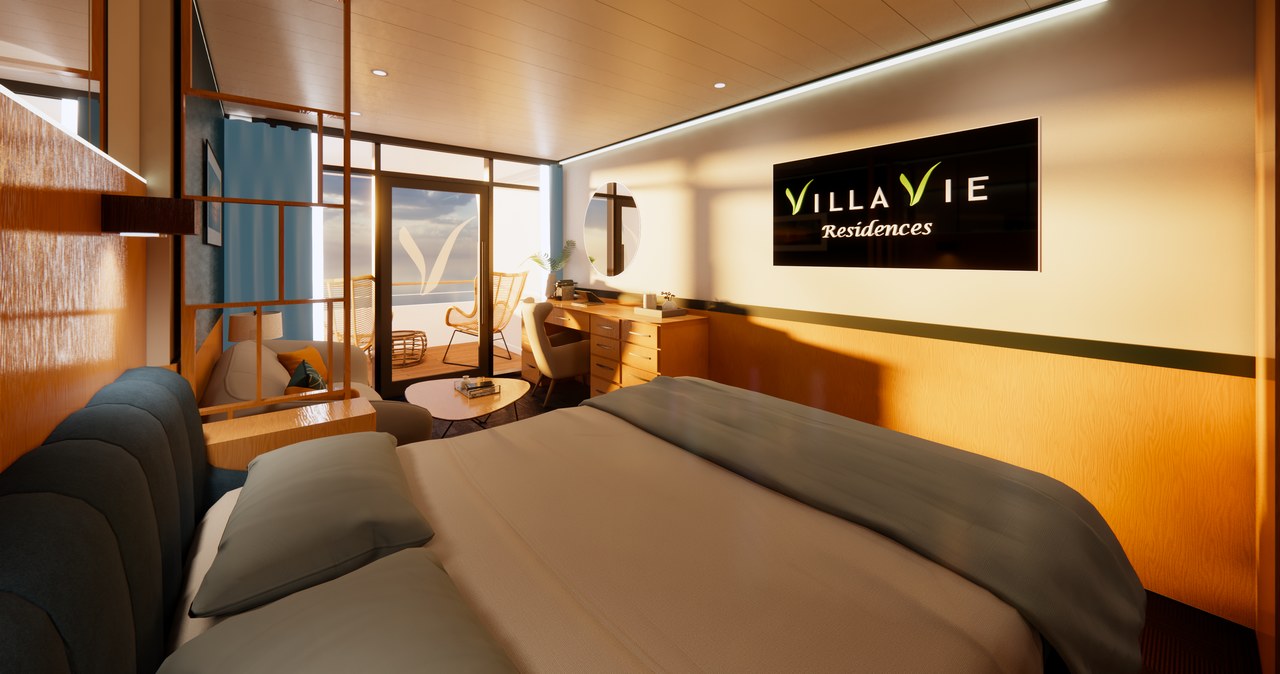 Droższa kabina z balkonem. Można będzie taką wynająć lub kupić /Villa Vie Residences /materiały prasowe