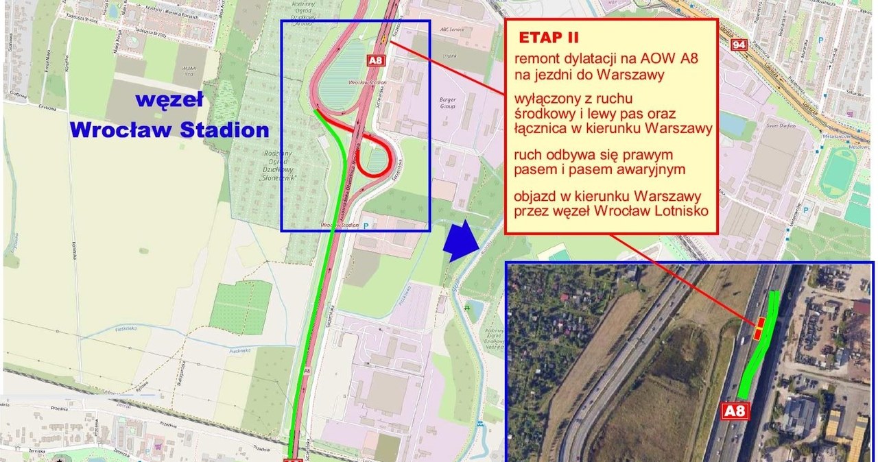 Drugi etap prac na Autostradowej Obwodnicy Wrocławia. /GDDKiA