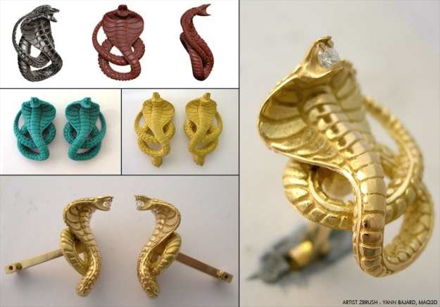Druk 3D umożliwia także tworzenie biżuterii - autor Yann Bajard, Maq3D /.