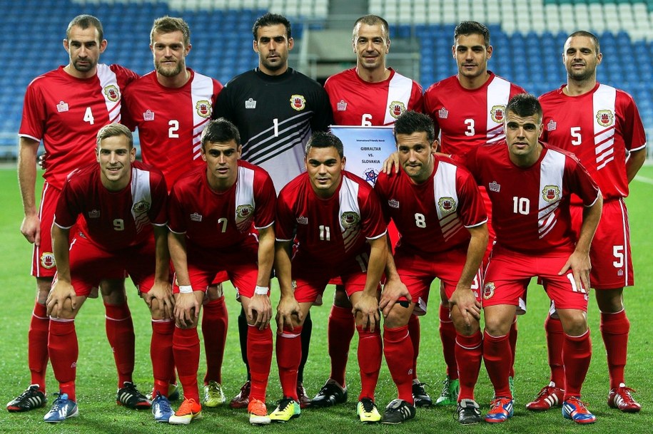 Drużyna piłkarska reprezentacji Gibraltaru / LUIS FORRA   (PAP/EPA) /PAP/EPA