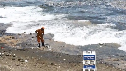 Dryfujące skupisko śmieci u wybrzeży Dominikany