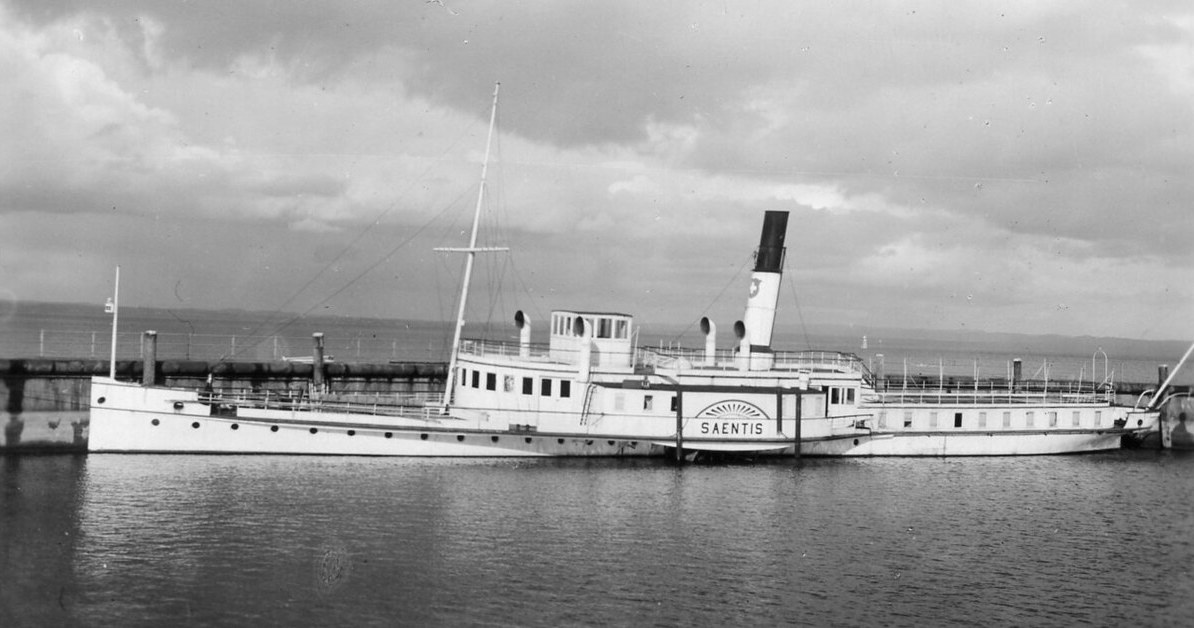 DS Saentis ok. 1930 roku /autor zdjęcia nieznany/www.bodenseeschifffahrt.de /domena publiczna