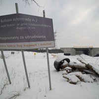 Budowa autostrady A2 Stryków - Konotopa w rejonie Dmosina