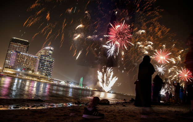 Dubai Festival City - fajerwerki w centrum biznesowo-rozrywkowym Dubaju /	ALI HAIDER /PAP/EPA