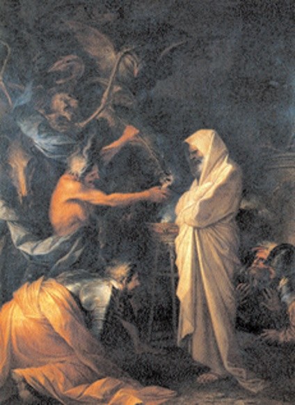 Duch Samuela ukazujący się Saulowi, Salvatore Rosa, 1668 /Encyklopedia Internautica