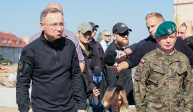 Duda o działaniach rządu Tuska w czasie powodzi.  "Robimy, co możemy"