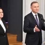 Duda spotkał się z Cichanouską. "Chcemy mieć granicę z wolną Białorusią"