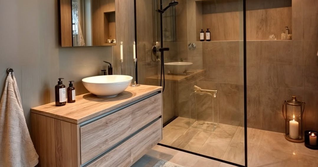 Душ типу walk-in як сучасне рішення для ванної кімнати /Domena publiczna