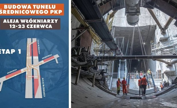 Duże utrudnienia w związku z drążeniem tunelu pod al. Włókniarzy