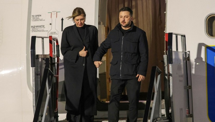 Duże, "wojskowe" drony śledziły lądowanie samolotu Zełenskiego w Dublinie