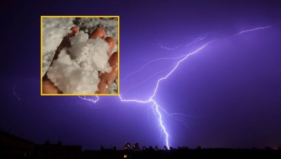 Duży grad, zalane drogi i silny wiatr. Nad Polską przeszły niszczycielskie burze