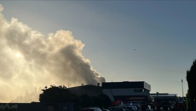 Duży pożar hali magazynowej w Małopolsce