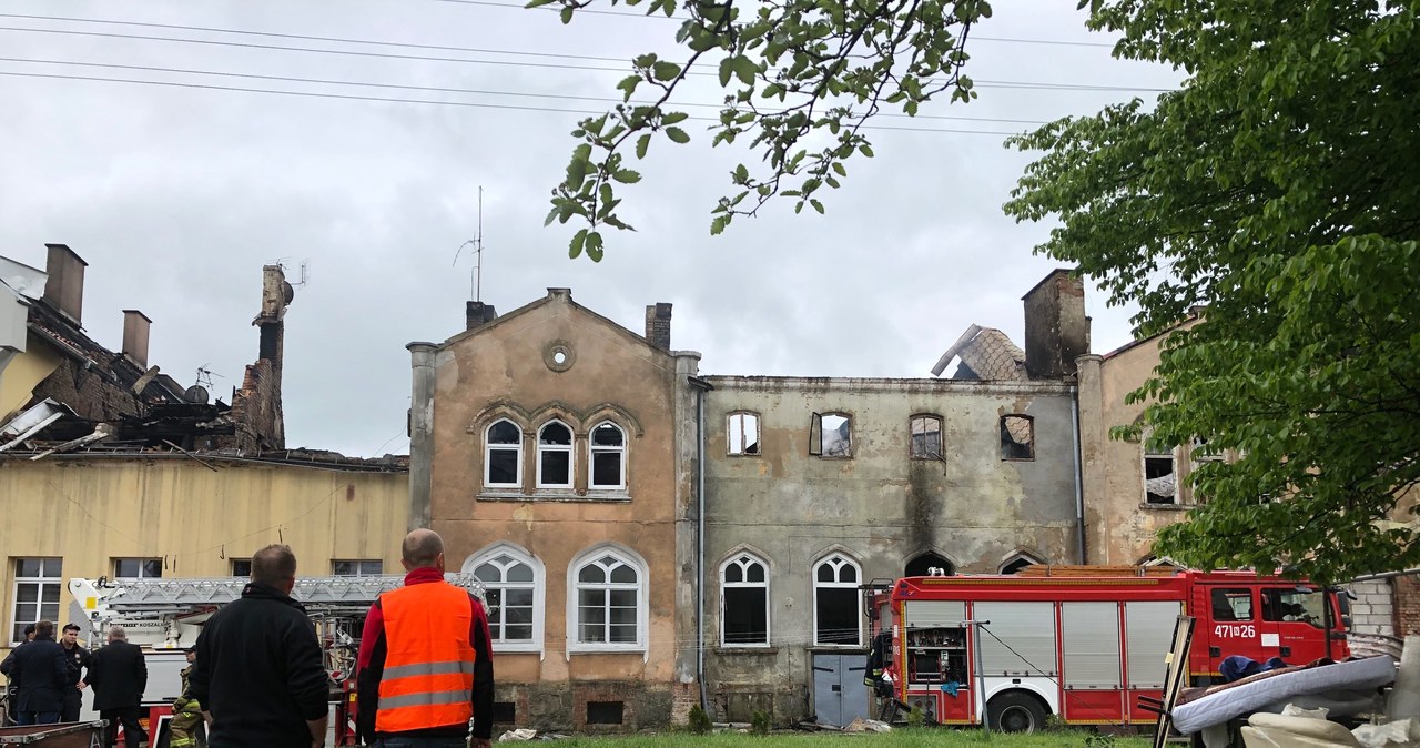 Duży pożar koło Kętrzyna