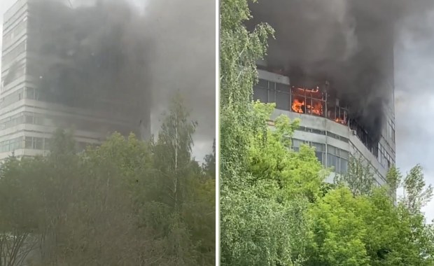 Duży pożar koło Moskwy. Ludzie skakali z okien, zginęło 8 osób
