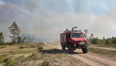 Duży pożar lasu w Niemczech. Ogień objął poligon z materiałami wybuchowymi
