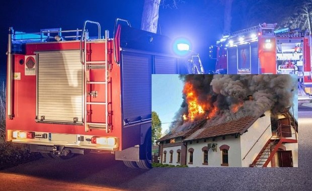 Duży pożar restauracji. Ewakuacja gości weselnych 