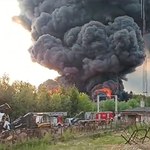 Duży pożar składowiska opon na Dolnym Śląsku. Trudna akcja gaśnicza
