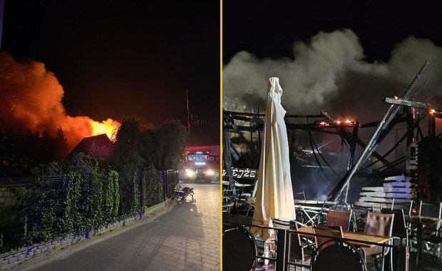 Duży pożar w Helu. Dwóch strażaków poszkodowanych