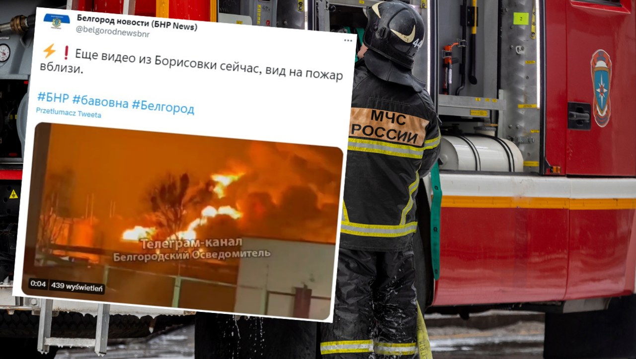 Duży pożar w magazynie ropy naftowej w Rosji