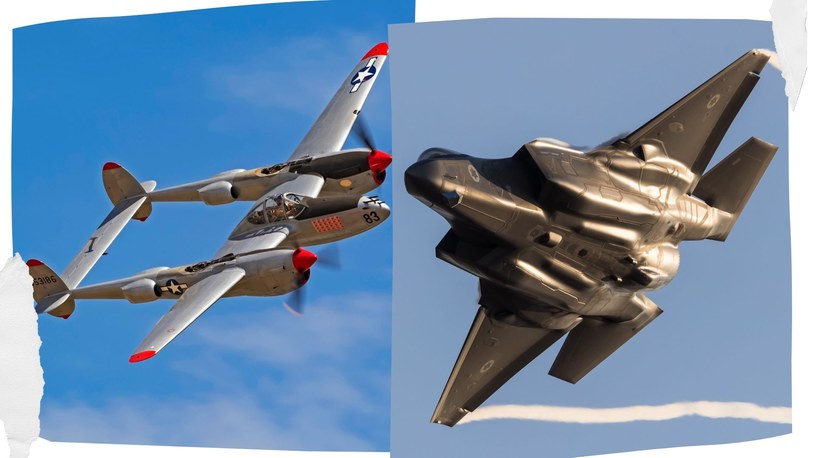 Dwa amerykańskie Lightningi - pierwszy z czasów II wojny światowej i obecny F-35 /123rf /123RF/PICSEL