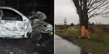 Dwa auta wjechały w drzewa, oba się zapaliły. 19-latka i 20-latek byli parą?