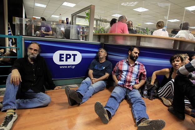 Dwa i pól tysiąca osób wczoraj straciło pracę w greckiej telewizji ERT /EPA