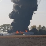 Dwa pożary w Grabowie. Ogień pojawił się w składowiskach odpadów
