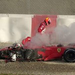 Dwa rozbite Ferrari w Barcelonie