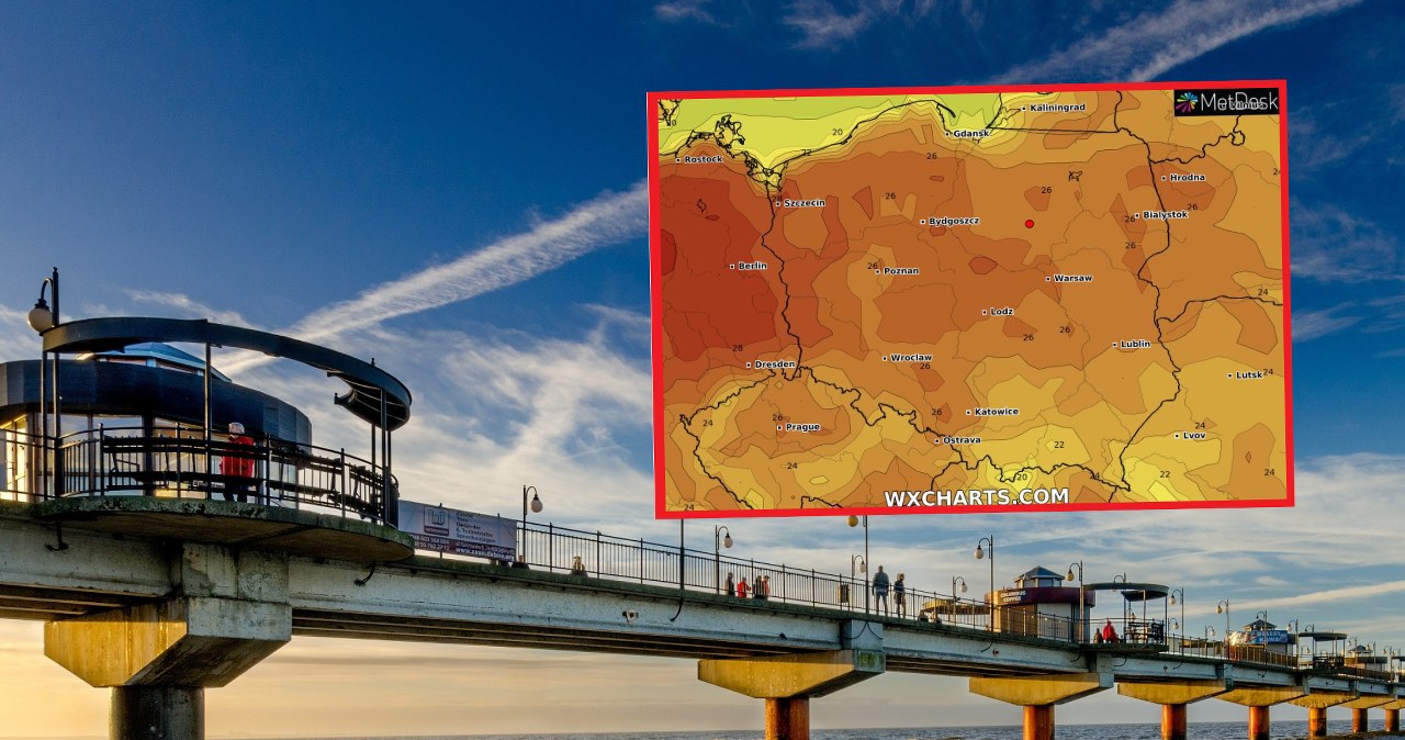 Dwa umiejscowione blisko Polski wyże - Olenka i Patrycja - zapewnią nam w środę piękną, słoneczną aurę i wysokie temperatury. Na zdjęciu: molo w Międzyzdrojach /123rf/wxcharts /