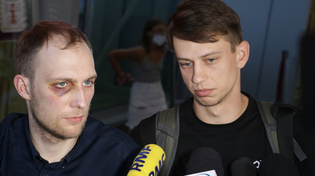 Dwaj z Polaków torturowanych na Białorusi tuż po powrocie do kraju /Jakub Rutka /RMF FM