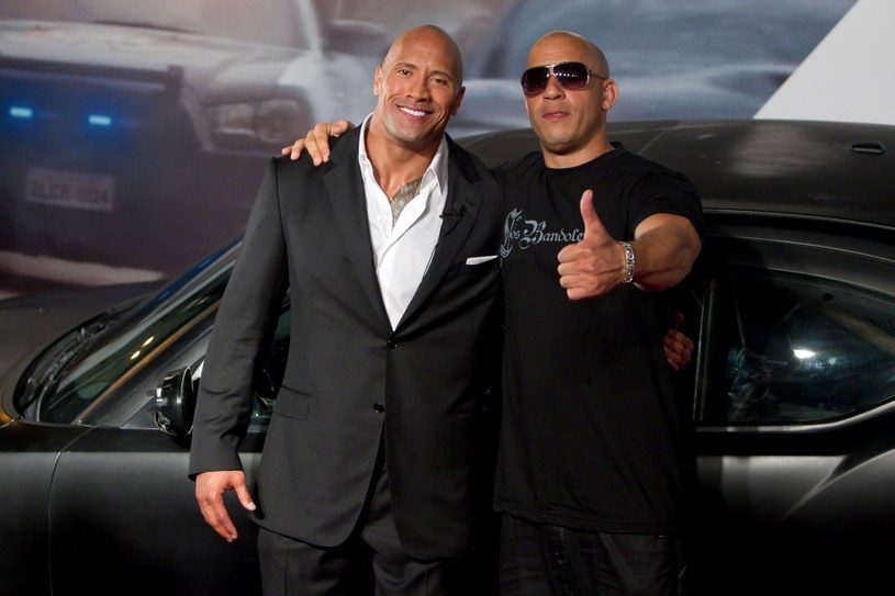 Dwayne Johnson i Vin Diesel na premierze filmu "Szybcy i wściekli 5" (2011) /Buda Mendes/LatinContent /Getty Images