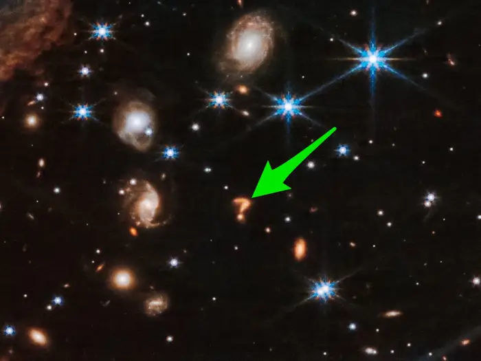 Dwie kolidujące galaktyki widoczne na obrazie z Kosmicznego Teleskopu Jamesa Webba /NASA, ESA, CSA. Image Processing: Joseph DePasquale (STScI)  /materiał zewnętrzny