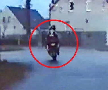 Dwie minuty i 56 punktów karnych - jest wideo z brawurowej ucieczki motocyklisty