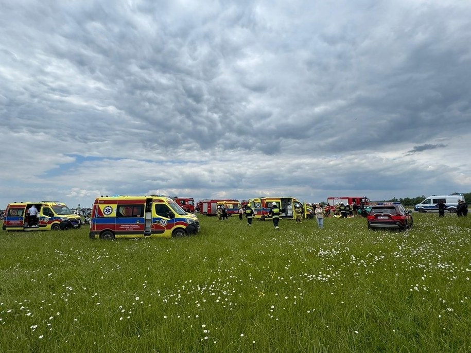 Dwie osoby zatrzymane po wypadku na pokazach w Krośnie /KM PSP w Krośnie  /Państwowa Straż Pożarna