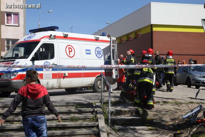 Dwie osoby zostały poszkodowane /Foto. Grzegorz Kwakszys/Bartoszyce.wm.pl /