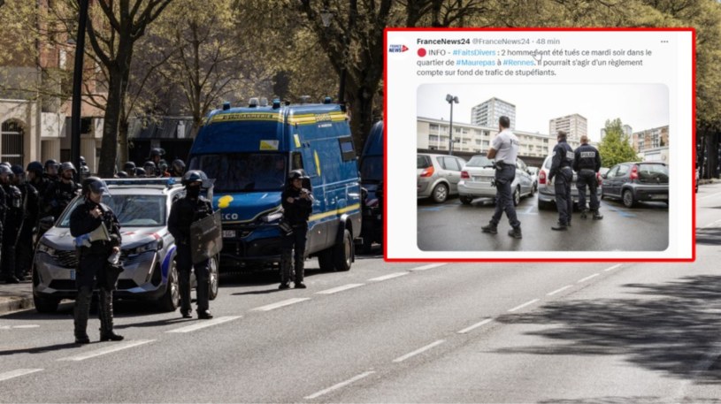 Dwóch mężczyzn zastrzelonych w Rennes /JEROME GILLES / NurPhoto / Twitter /AFP